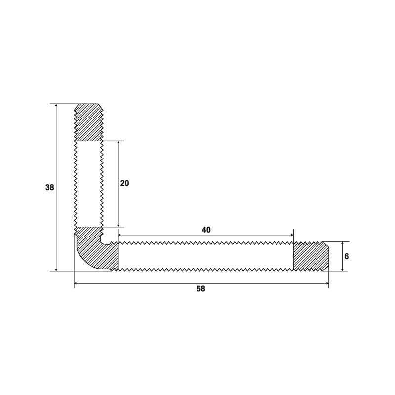 Cross-coupling angle bracket - 2