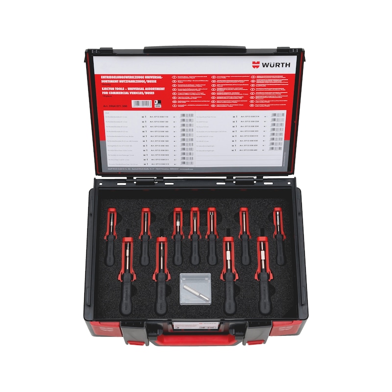 Release tool, universal assortment 19 pieces in system case 4.4.2
