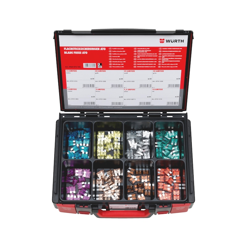 Flat blade fuses ATO assortment 160 pieces in system case 4.4.1