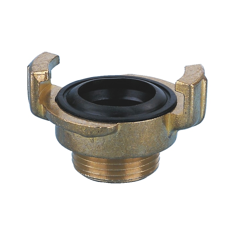 Hose coupling threaded fitting with male thread