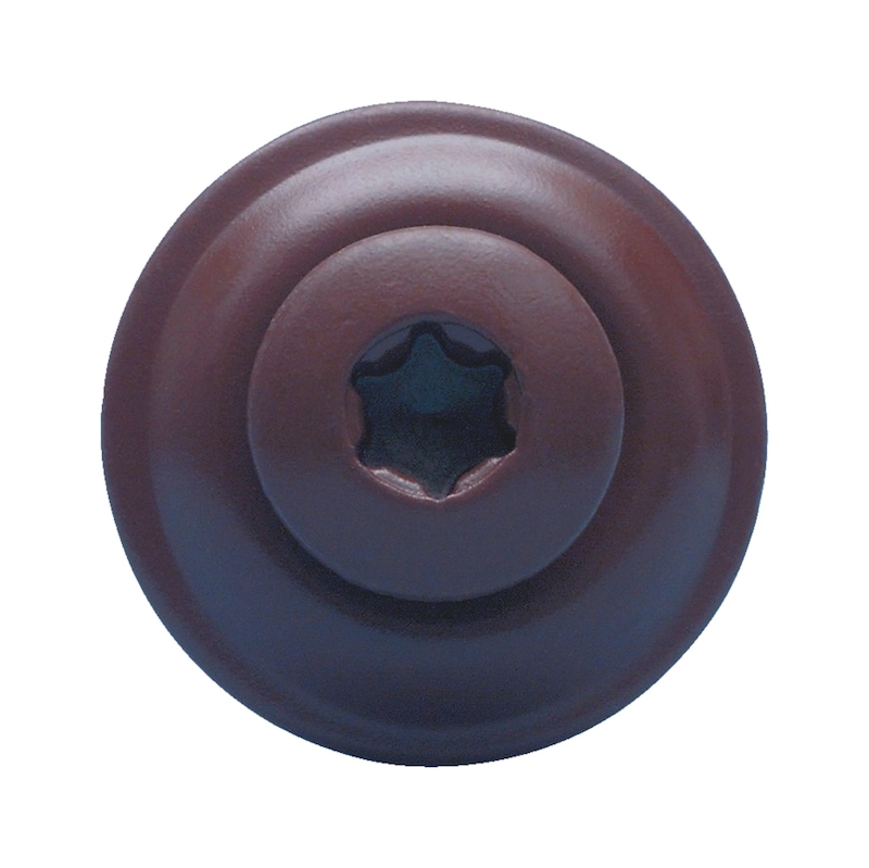 Plumber's sealing screw, colour - SCR-WSH15-A2-AW20-R8012-REDBROWN-4,5X45