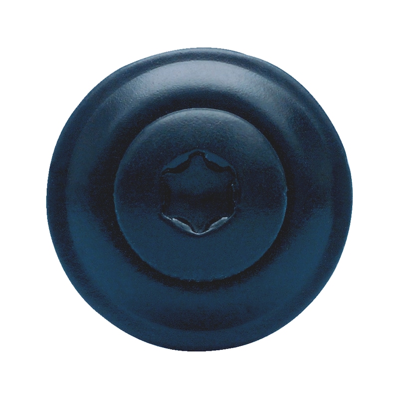 Plumber's sealing screw, colour - SCR-WSH15-A2-AW20-R9005-DEEPBLACK-4,5X45