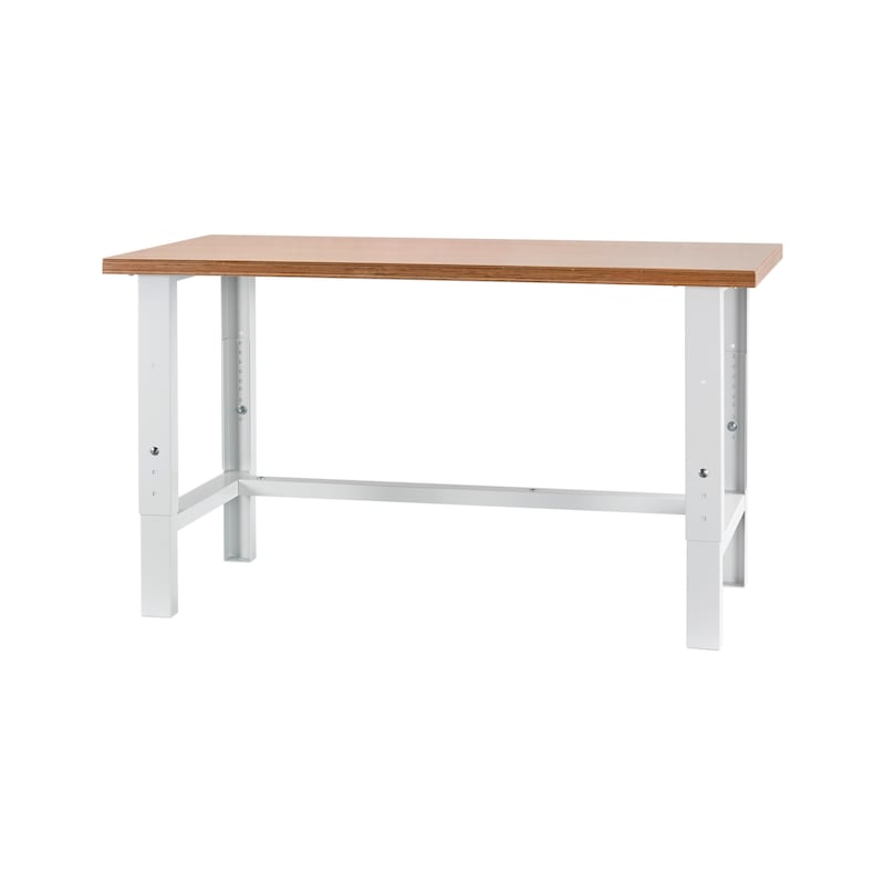 Table de travail BASIC, réglable en hauteur - TABLE TRAVAILWT2-BASIC-REGL-R7035-1500MM