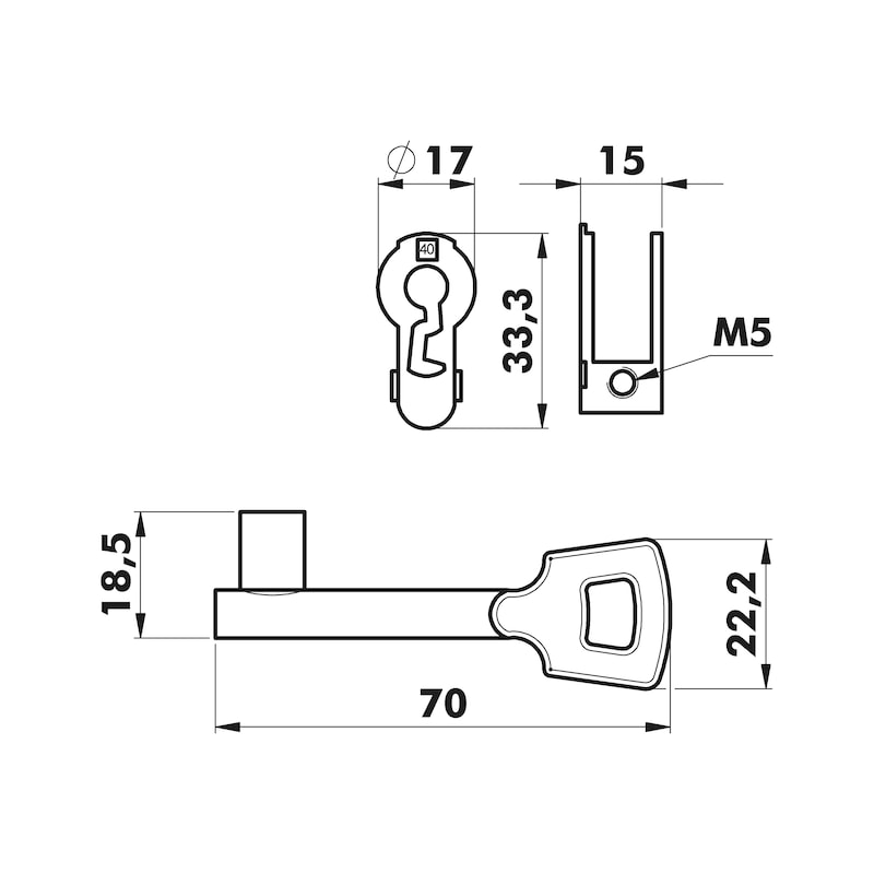 Buntbart-Einsatz für Profilzylinderschlösser - 2