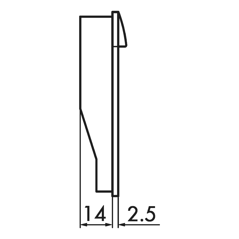 Poignée coquille carrée MUG-ZD 1 Fabrication en zamak - 4