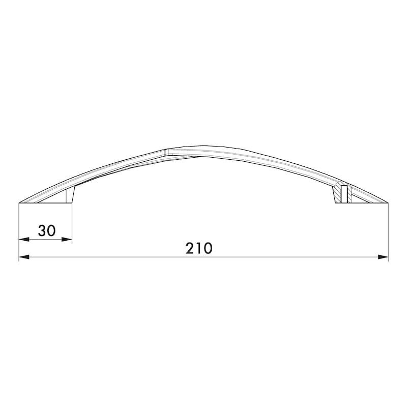 Design-Möbelgriff Segmentbogenform MG-ZD 7 aus Zinkdruckguss - 7
