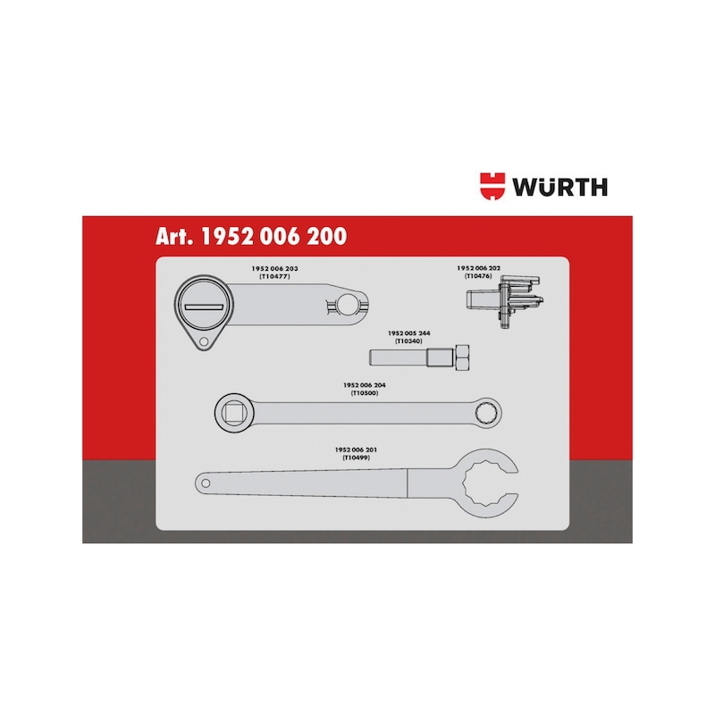 Kit de contrôle de calage pour groupe VW 1.0 essence - KIT CALAGE DISTRIB VW 1.0 ESS