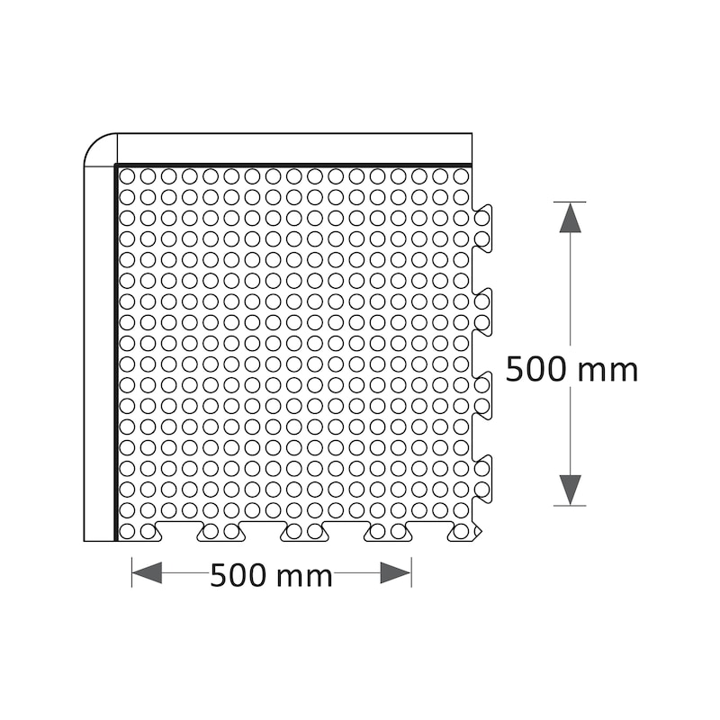 Anti-fatigue mat with textured surface, tiles - 4