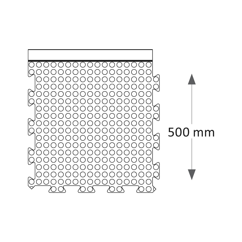 Anti-fatigue mat with textured surface, tiles - 3