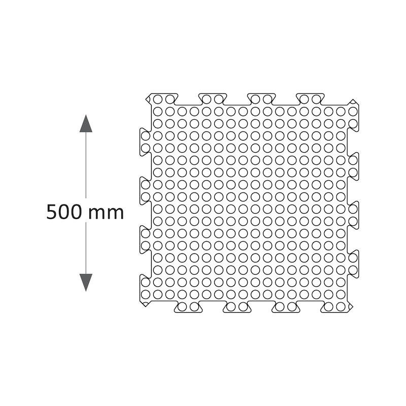 Anti-fatigue mat with textured surface, tiles - 2