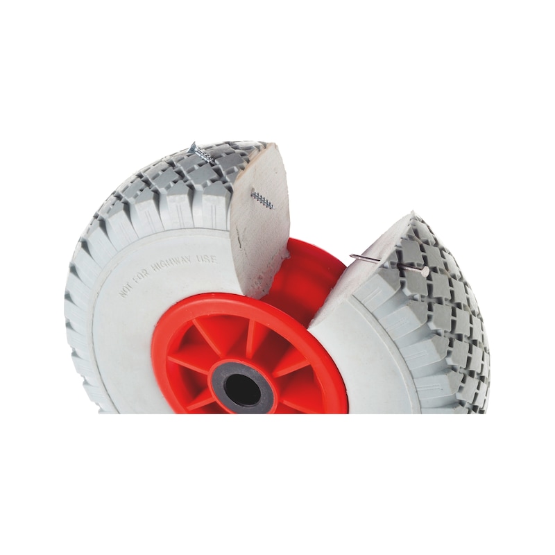 Polyurethane wheel With plastic rim for stack trolleys and sack trucks - 2