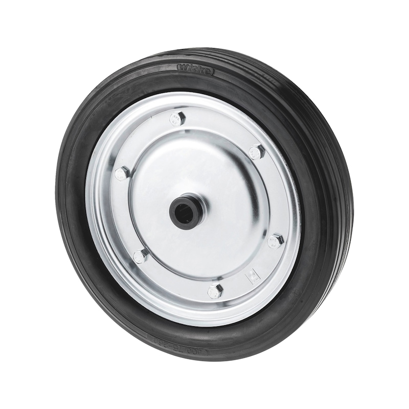 Solid rubber wheel With steel rim for steel cylinder trolley