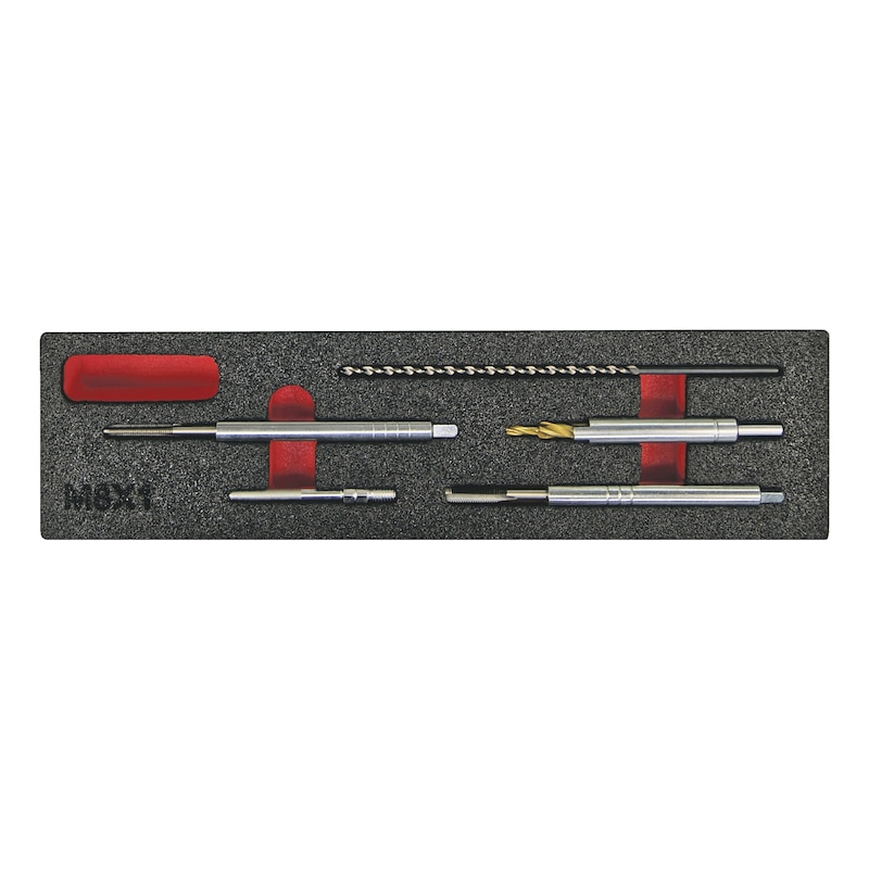 Glow plug drilling-out and removal set, M8 x 1.0 5 pieces - 1