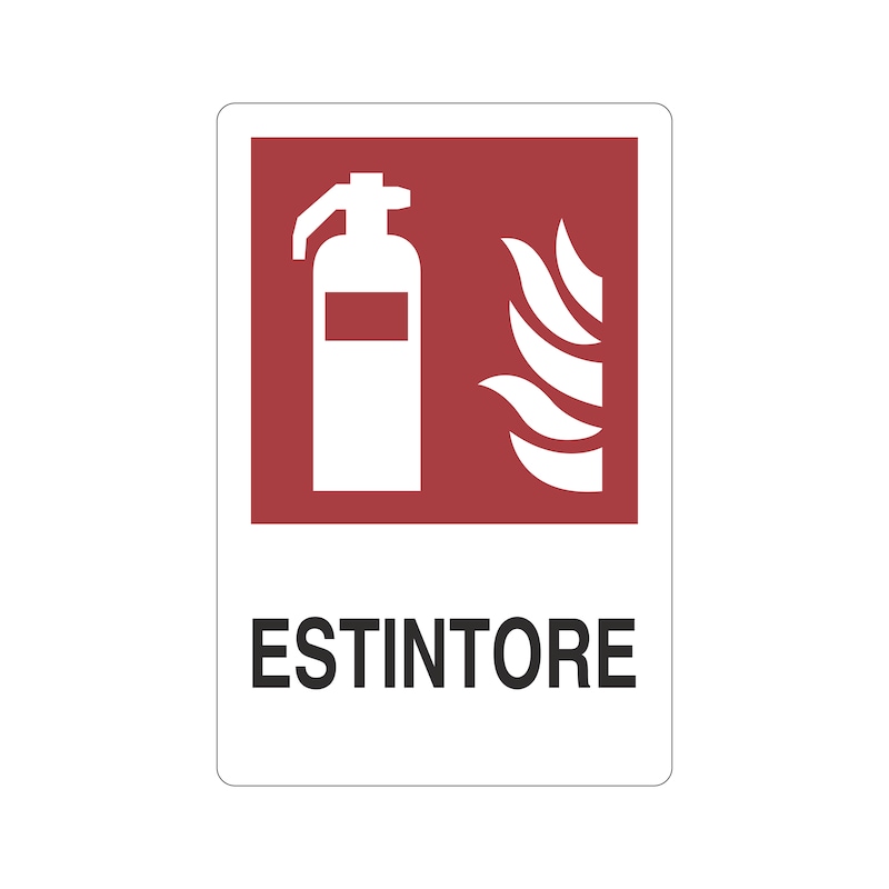 Estintore (con testo) - CART-ESTINTORE-ALU-200X300MM