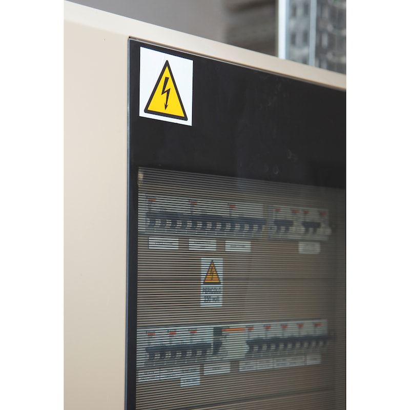 Panneau signalétique d'avertissement, installations et armoires électriques - TRIANGLE RISQUE ÉLECTRIQUE