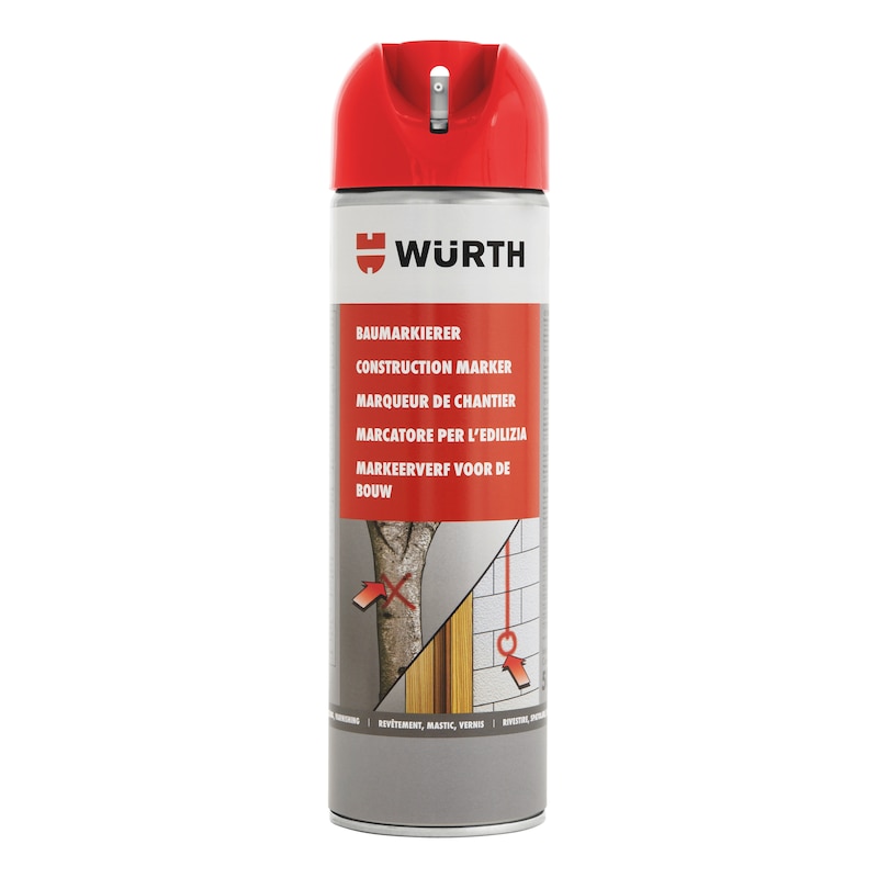 Spray de marcação para construção - SPRAY MARCACAO MULTI 500ML VERMELHO