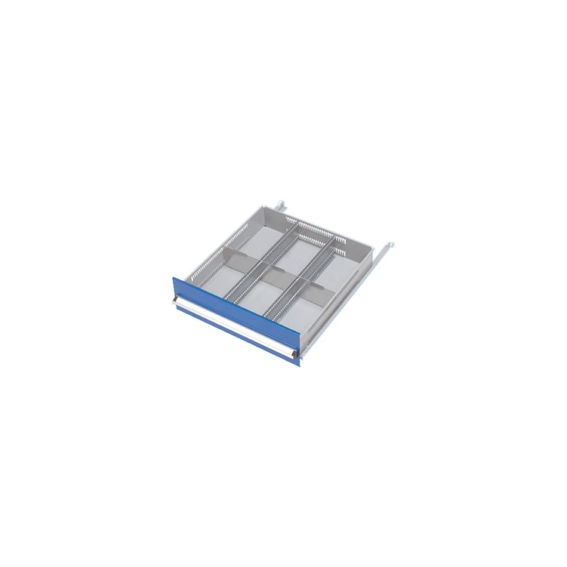 Přihrádková lišta Pro zásuvkové skříně vyrobené z&nbsp;pozinkovaného ocelového plechu s&nbsp;otvory na obou stranách - 3
