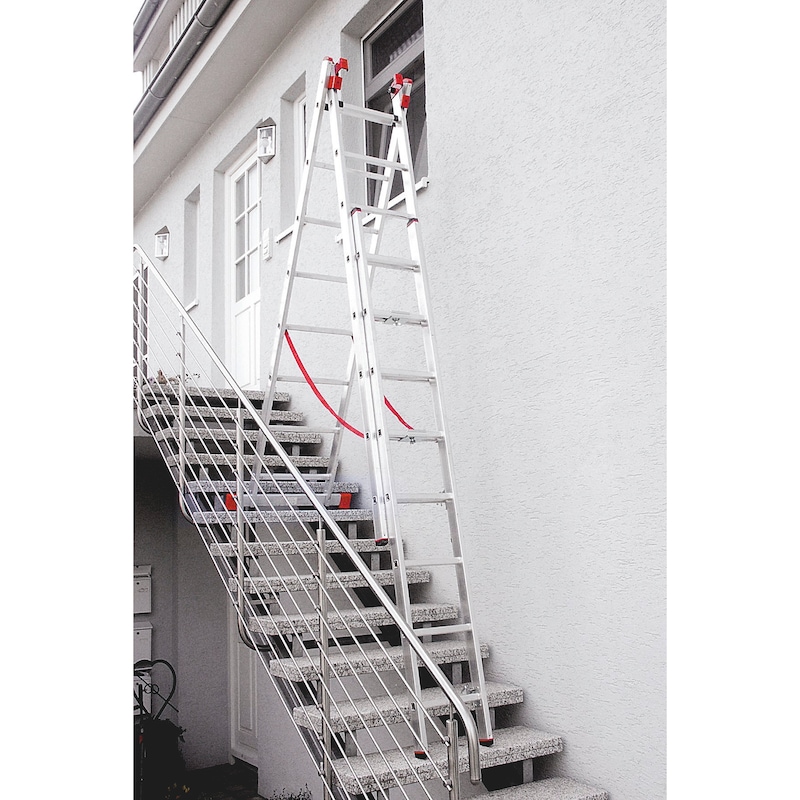 Connecting plates For using aluminium universal ladders as a standing ladder on uneven floors and stairs - CONPLT-F.LDR