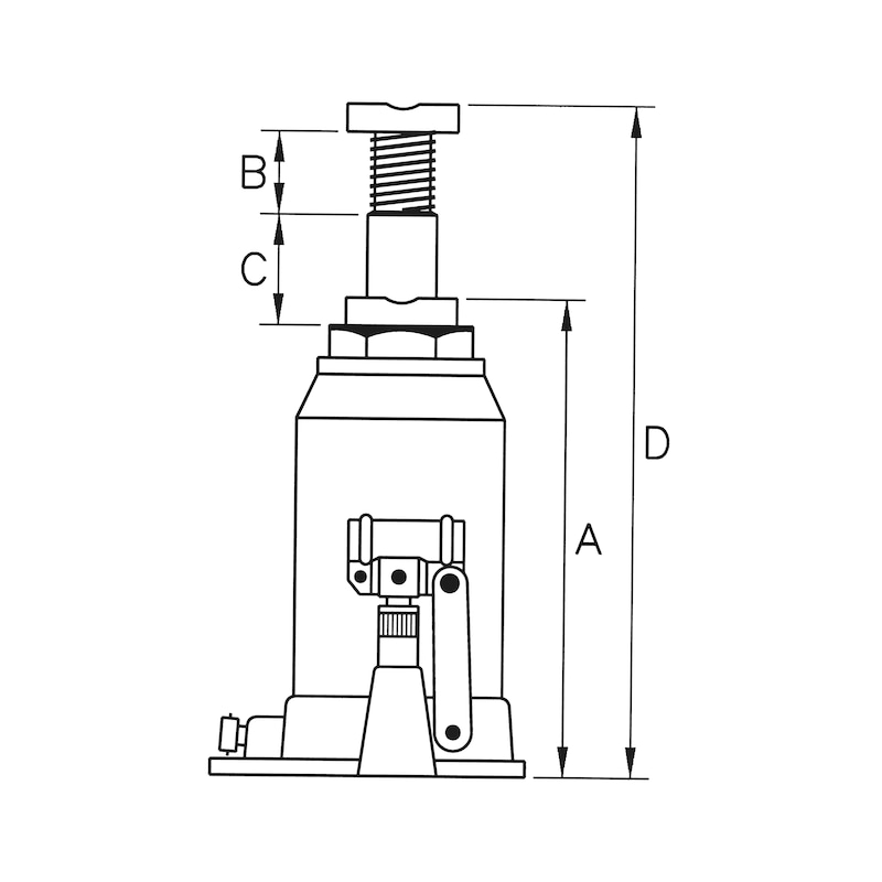 Hydraulic car jack With pressure limiting valve - 2