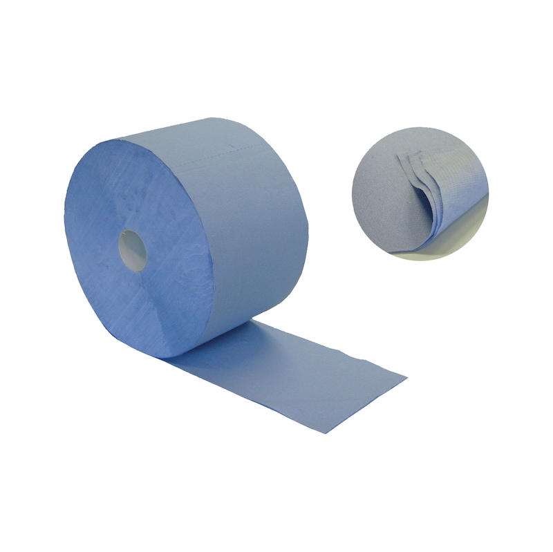 Rolo de papel de limpeza Plus Azul - ROLO DE PAPEL DE LIMPEZA PLUS AZUL
