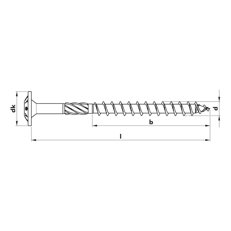 ASSY<SUP>®</SUP> 3.0 SK timber screw - SCR-SK-WO-AW40-(A2L)-8X120/80