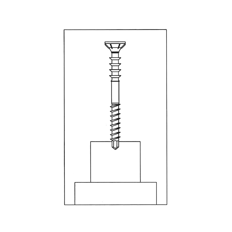 JAMO<SUP>®</SUP>plus Spacing assembly screw for wood/wood - SCR-DBIT-CS-MPK-AW30-(A3K)-6X110/65