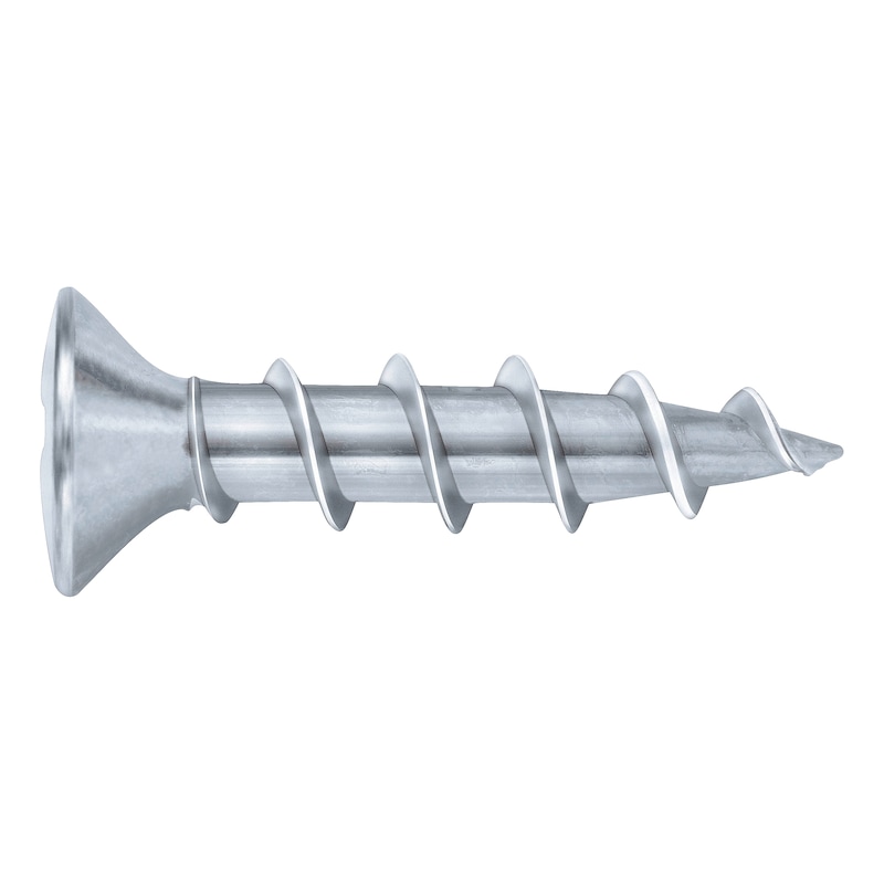 Window construction screw, raised countersunk head FBS Steel, zinc-plated, blue passivated (A3K), PH drive