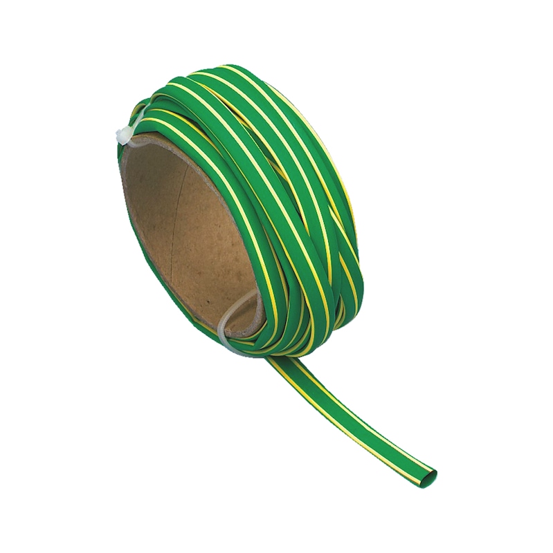 Thin-walled heat-shrink hose Without internal adhesive - HSHRHOSE-(GREEN-YELLOW)-(25,4-12,7MM)