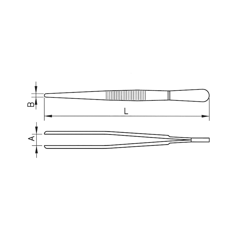 Precision gripping pincers straight tips, extra-fine - 2