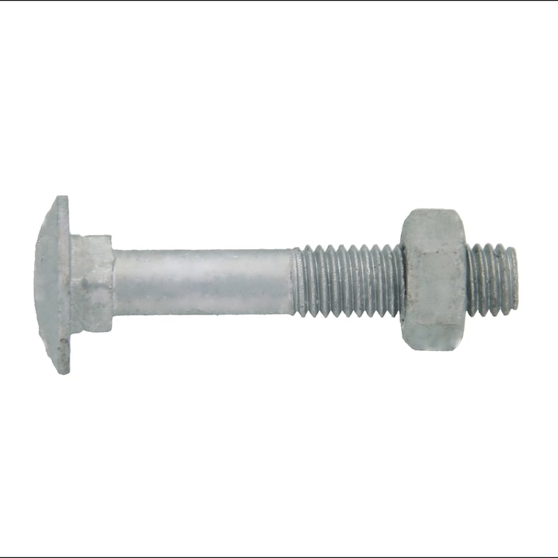 M8 Cup Square Coach Bolts 25mm 200mm Galvanised BOLT ONLY