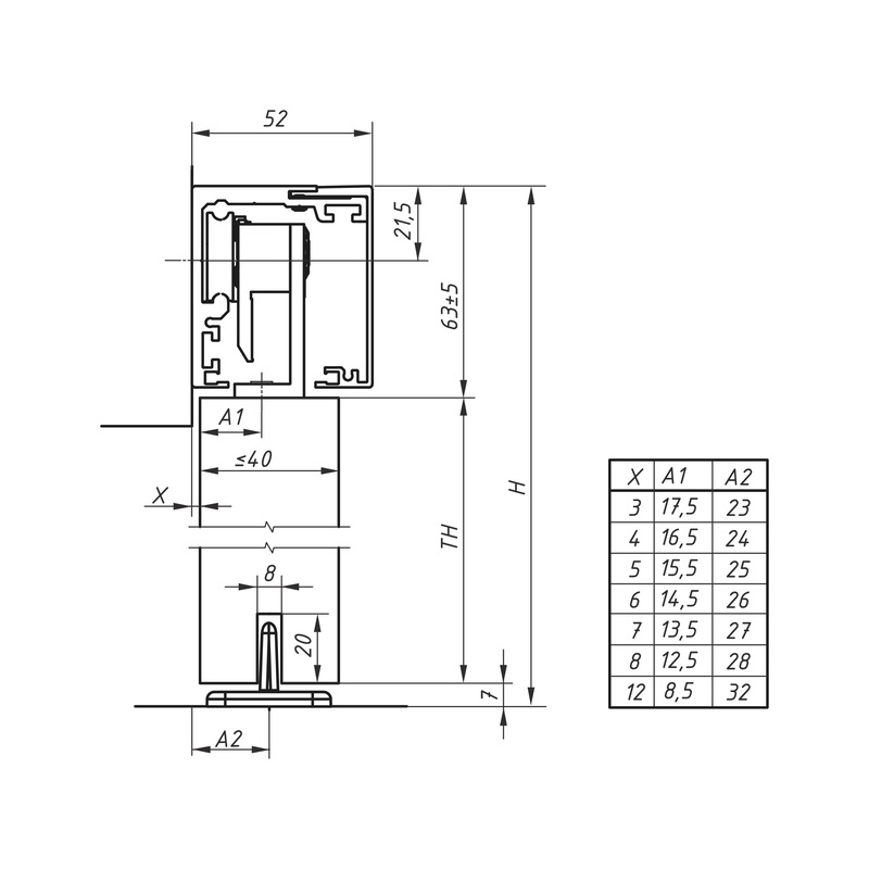 Buy Interior Sliding Door Fitting Abilit 120 H Online