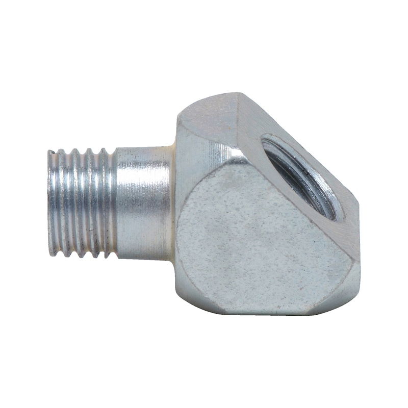 45° connection piece For hard-to-reach lubrication and manifold points - 1