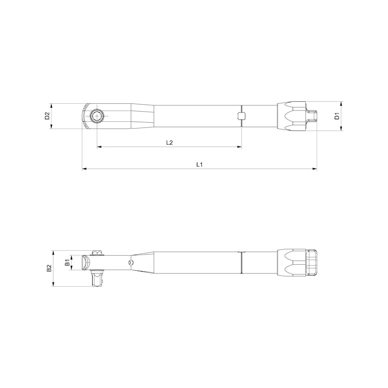 Torque wrench 1/4 inch hexagon drive - CLÉ DYNAMOMÉTRIQUE, 1/4'', 1-5NM