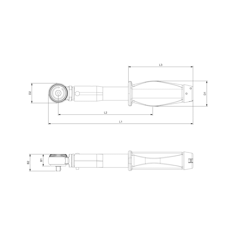 1/4&nbsp;inch torque wrench reversible ratchet - 2
