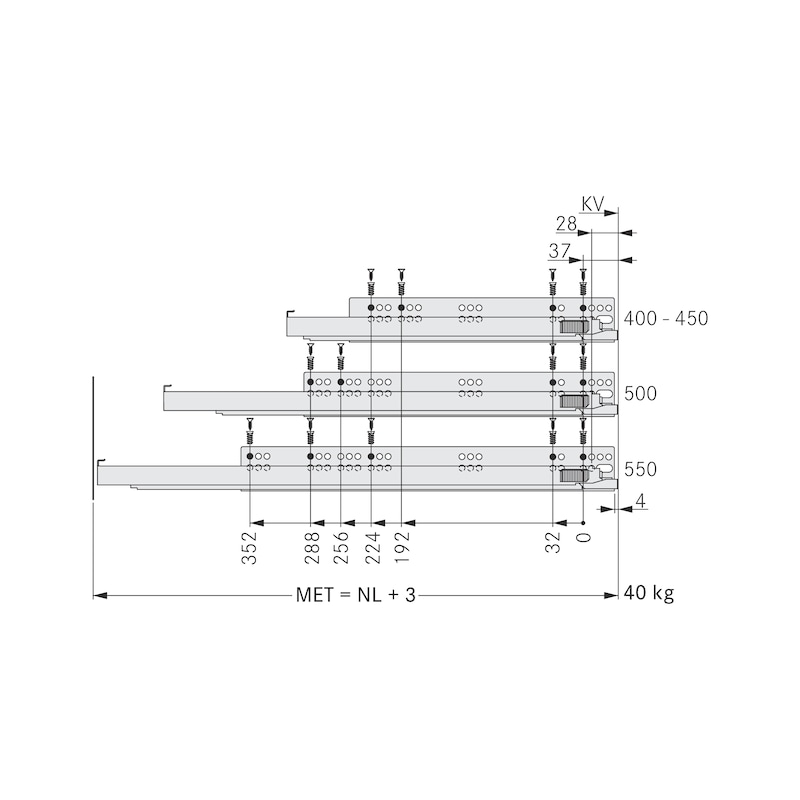 Zarge Vionaro H63 klare Form und 13 mm schlankes Design - ZARGSYS-VION-H63-SCHNEEWEISS-NL500MM