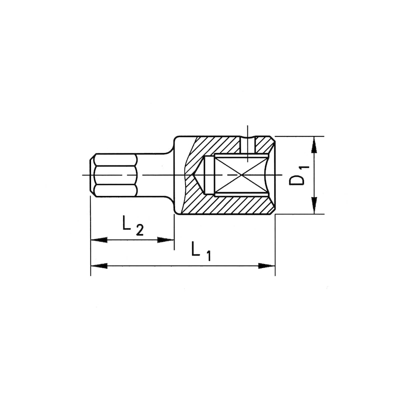 1/4 Zoll Steckschlüsseleinsatz für Innensechskant, metrisch - 2