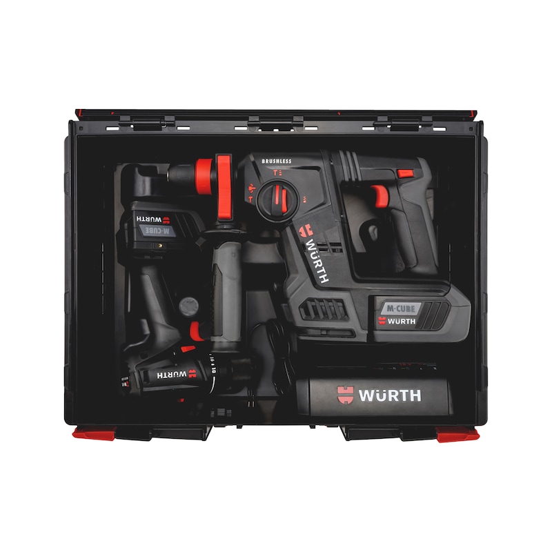 Kit valigia M-CUBE 18 Volt 2-in-1 ABS COMPACT/ABH - M-CUBE 18 VOLT 2-IN-1 CASE SET ABS/ABH