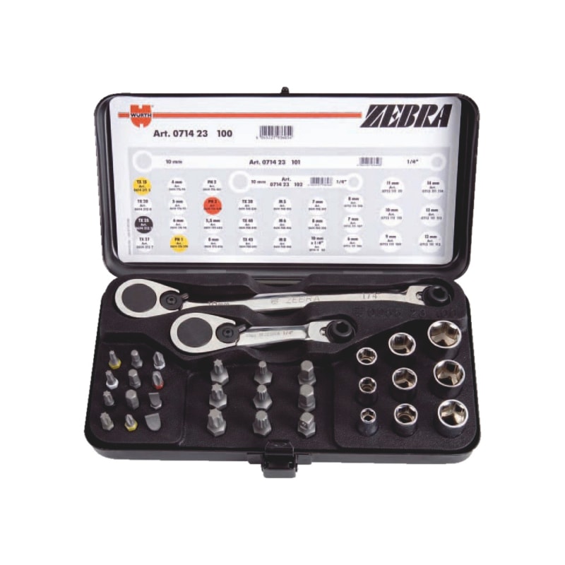 Double ring ratchet wrench set 32&nbsp;pieces - 1