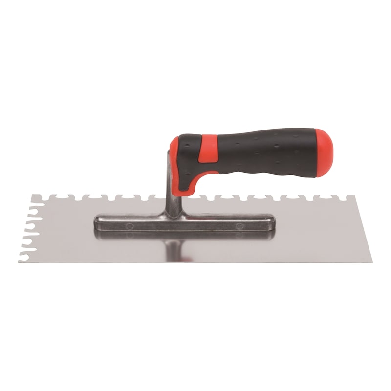 Toothed trowel 2C, with trapezoidal toothing