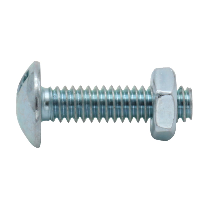 Truss head screw inch - GUTTER-BLT-NUT-ZN-JAR(100)-3/16X2