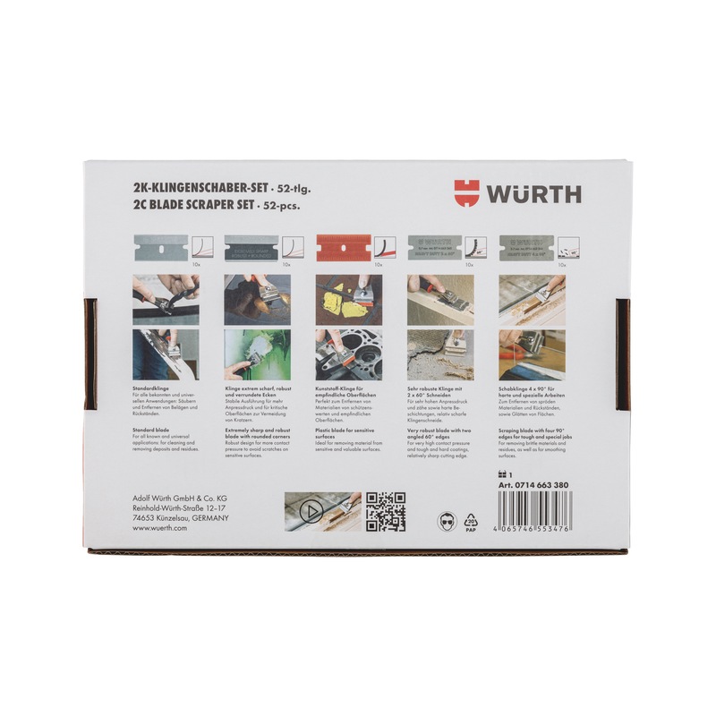 Buy Blade scraper with quick-lock set in plastic box online