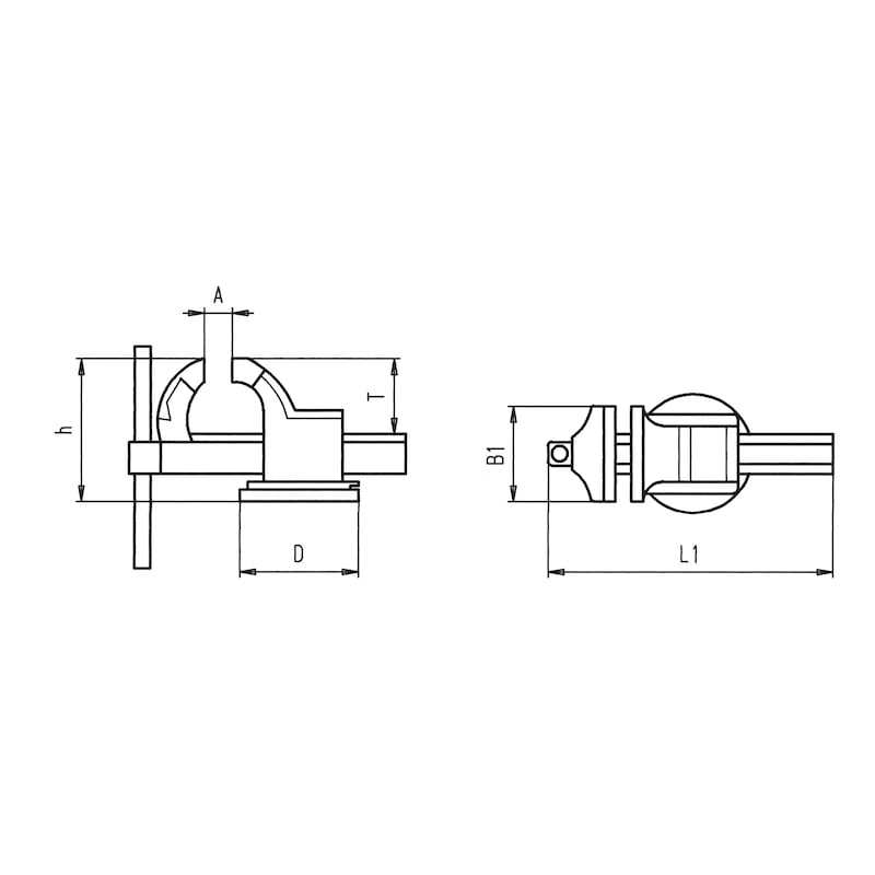 Parallel vice with adjustable guide rail - 2