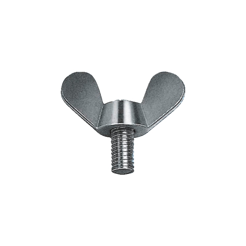 Wing screw, round wings DIN 316, steel 4.6, zinc-plated, thick-film passivated (VZD) - 1