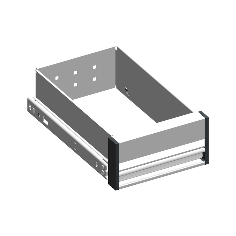 Cassetto in alluminio Larghezza: 278 mm