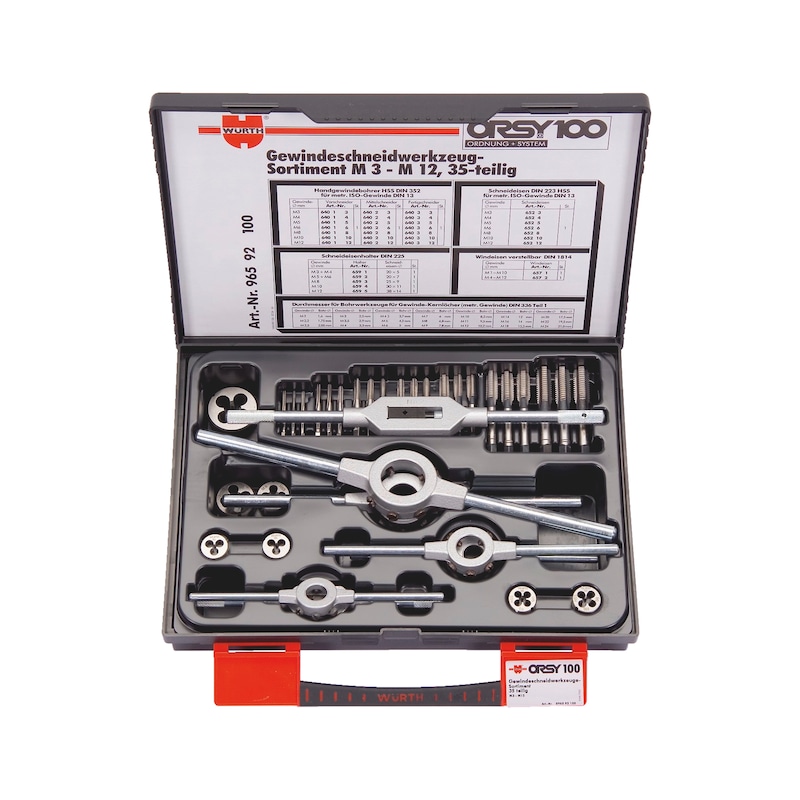 Buy Threadcutting tool set HSS 35 parts online