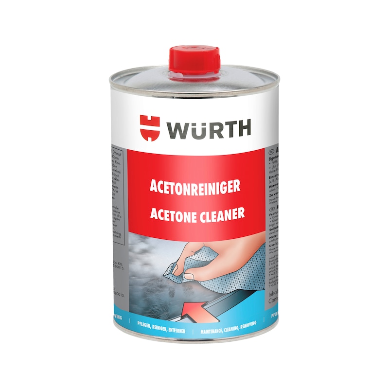 Acetone cleaner for cleaning and degreasing parts of all kinds