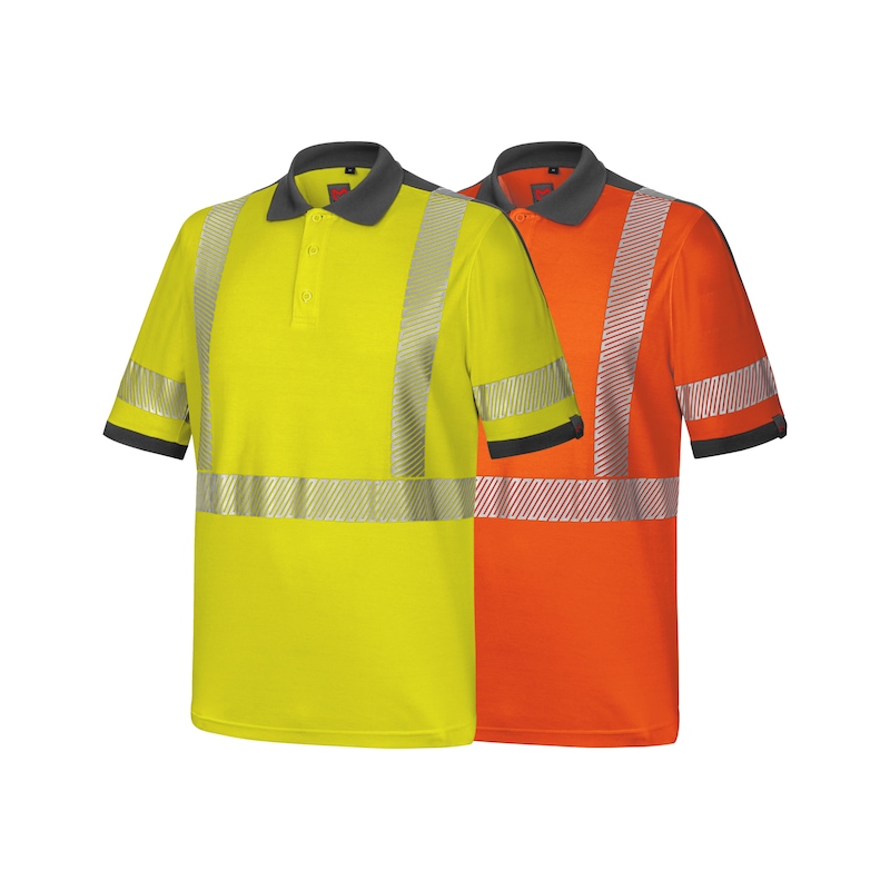 Neon Warnschutz Poloshirt Klasse 2
