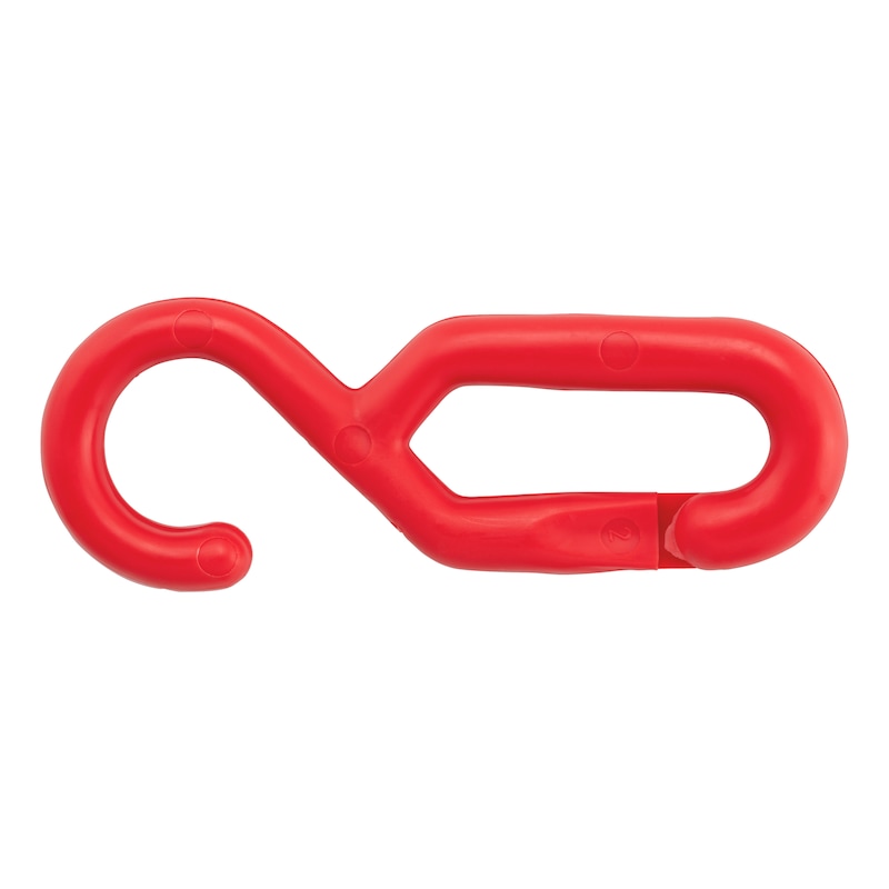 Crochet à maillon Pour chaînes en plastique - AY-HOOKPIECE-PLACHN-RED-8MM