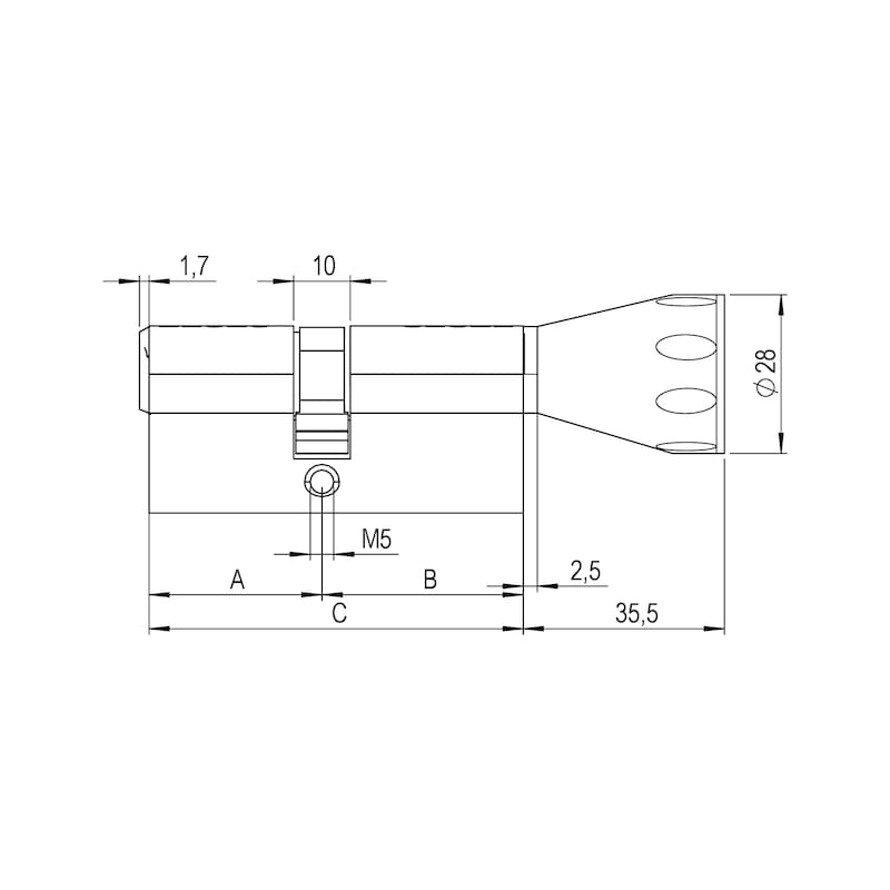 EPS profile thumbturn cylinder For keyed-alike profile cylinders in original equipment - 2