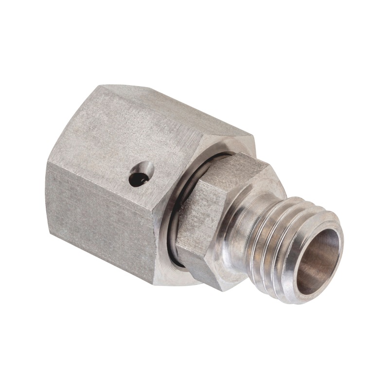Adjustable straight sealing cone reducer fitting ISO 8434-1, stainless steel 1.4571, cutting ring connection with o-ring - 1